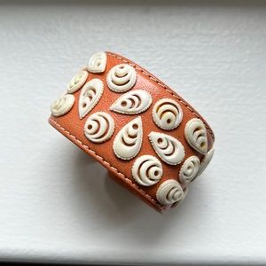 Leather and Bone Adjustable Cuff